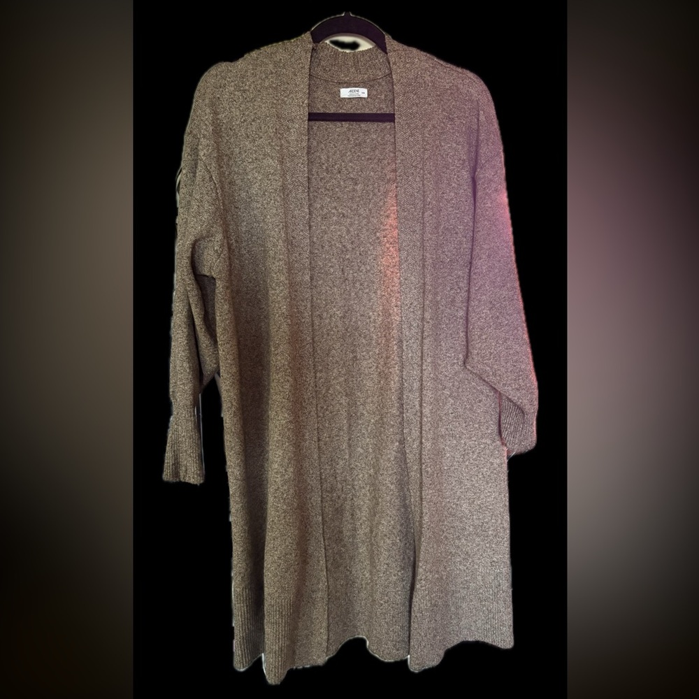 Women's Brown Open Front Cardigan